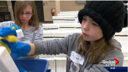 Calgary students help prepare Remembrance Day tribute