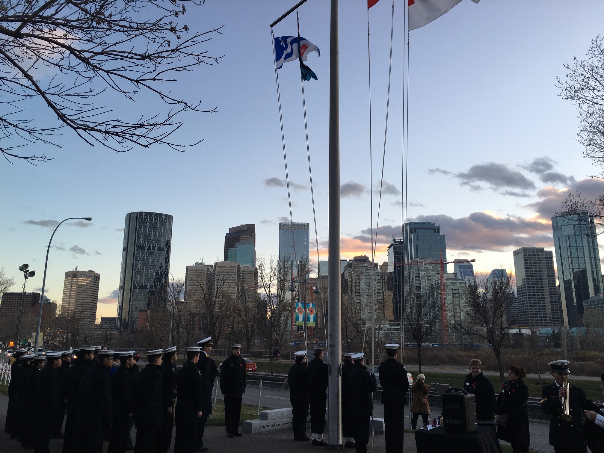 Dozens gather for sunset service at Field of Crosses